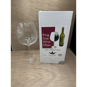 King Size Wine Glass Holds Entire Bottle Of Wine 33.5 Ounces Funny Gag Gift